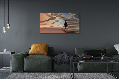 Pintura em tela Escadas 3D