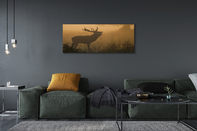 Pintura em tela Nascer do sol de veado