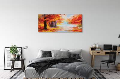 Pintura em tela Folhas de árvores de outono