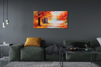 Pintura em tela Folhas de árvores de outono