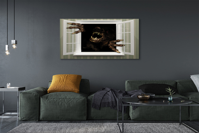 Quadro em tela Figura assustadora na janela