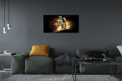 Quadro em tela Bicicleta fundo preto