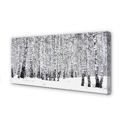 Quadro em tela Árvores, neve de inverno, bétulas