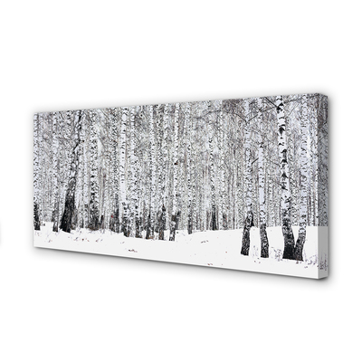 Quadro em tela Árvores, neve de inverno, bétulas