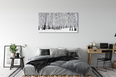 Quadro em tela Árvores, neve de inverno, bétulas