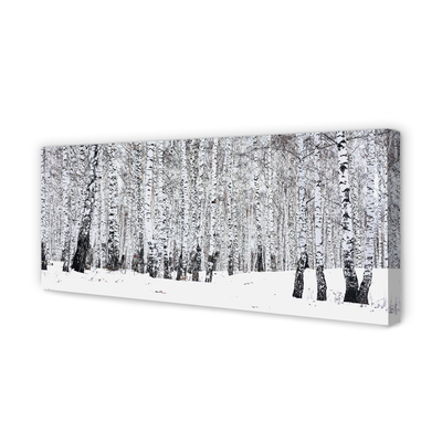 Quadro em tela Árvores, neve de inverno, bétulas