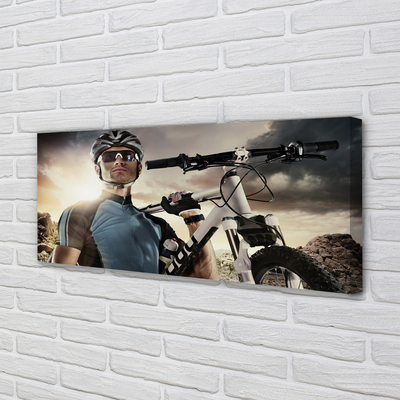 Pintura em tela Nuvens de bicicleta ciclista