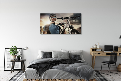 Pintura em tela Nuvens de bicicleta ciclista