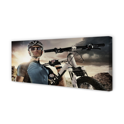 Pintura em tela Nuvens de bicicleta ciclista