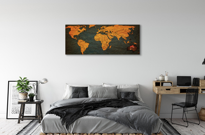 Pintura em tela Mapa Dourado