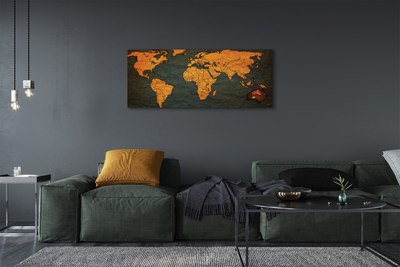 Pintura em tela Mapa Dourado