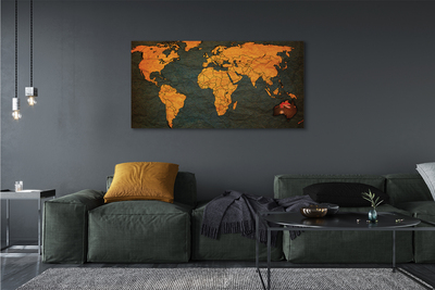 Pintura em tela Mapa Dourado