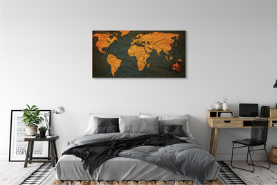 Pintura em tela Mapa Dourado