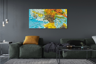 Quadro em tela Mapa do globo