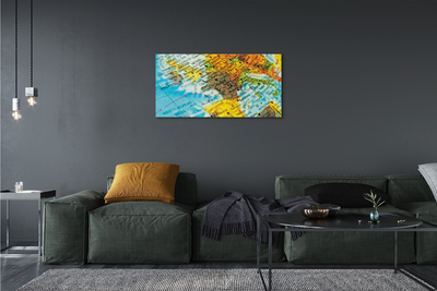 Quadro em tela Mapa do globo