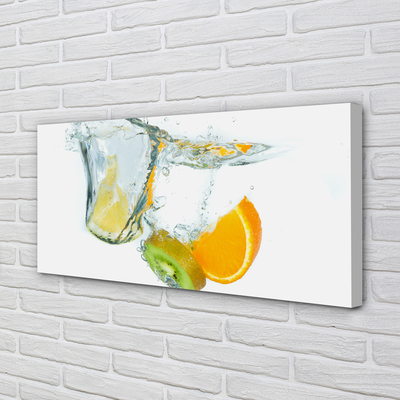 Quadro em tela Água de kiwi e laranja