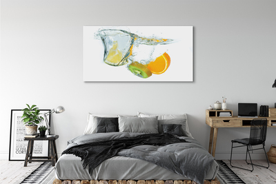 Quadro em tela Água de kiwi e laranja