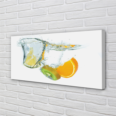 Quadro em tela Água de kiwi e laranja