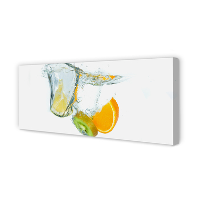 Quadro em tela Água de kiwi e laranja