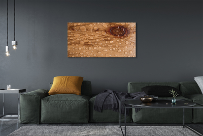 Quadro em tela Gotas de água e madeira