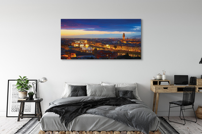 Pintura em tela Pontes noturnas panorâmicas da Itália