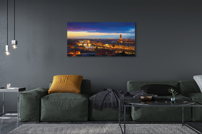 Pintura em tela Pontes noturnas panorâmicas da Itália