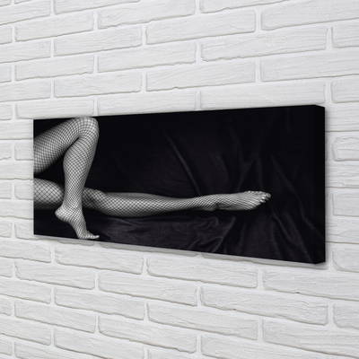 Pintura em tela Pernas de rede preta e branca