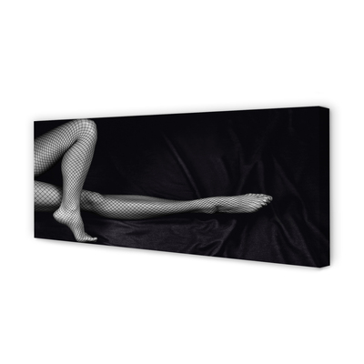 Pintura em tela Pernas de rede preta e branca