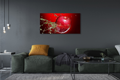 Pintura em tela Gotas de água de maçã