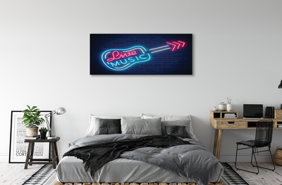 Pintura em tela Letreiros de neon de guitarra