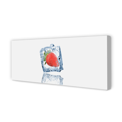 Pintura em tela Cubo de gelo de morango