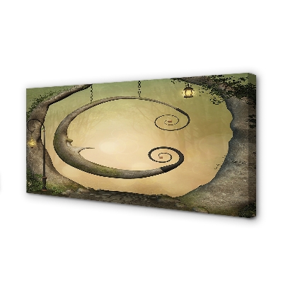 Pintura em tela Árvores da Floresta de Luz