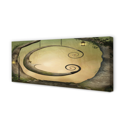 Pintura em tela Árvores da Floresta de Luz