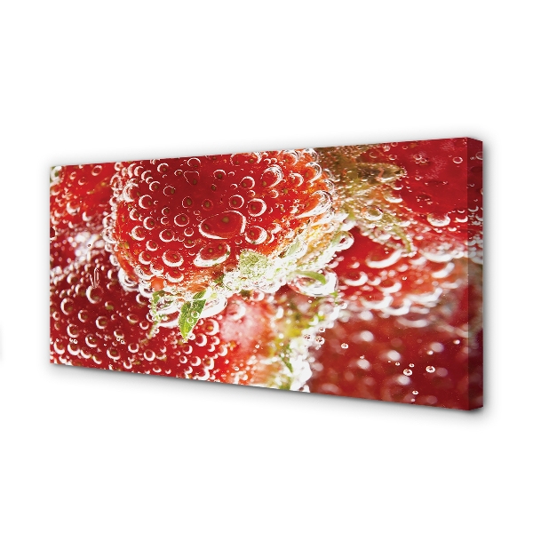 Pintura em tela Morangos molhados