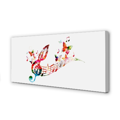 Quadro em tela Notas coloridas de borboletas