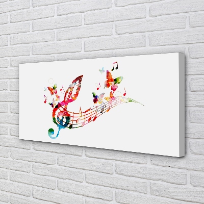 Quadro em tela Notas coloridas de borboletas