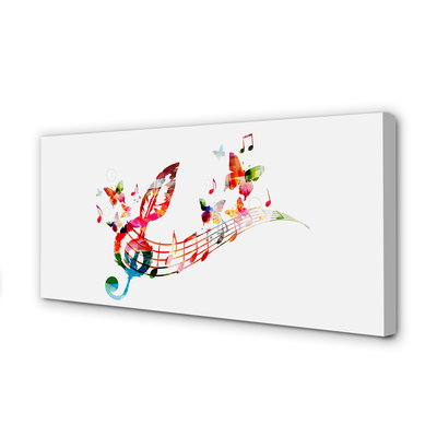 Quadro em tela Notas coloridas de borboletas