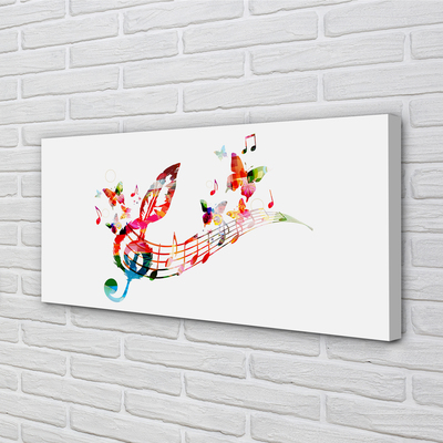 Quadro em tela Notas coloridas de borboletas