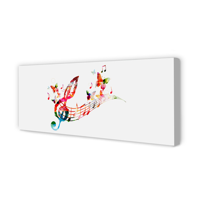 Quadro em tela Notas coloridas de borboletas