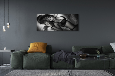 Pintura em tela Mulher em preto e branco