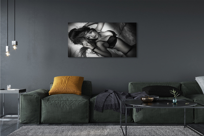 Pintura em tela Mulher em preto e branco