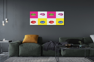 Pintura em tela Lábios coloridos