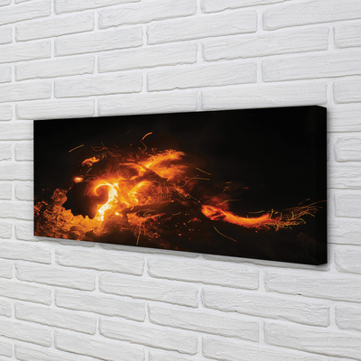 Quadro em tela Dragão de fogo
