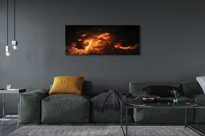 Quadro em tela Dragão de fogo