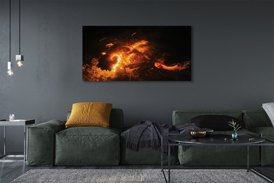 Quadro em tela Dragão de fogo