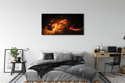 Quadro em tela Dragão de fogo