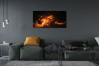 Quadro em tela Dragão de fogo