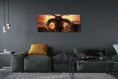 Pintura em tela Figura do pôr do sol