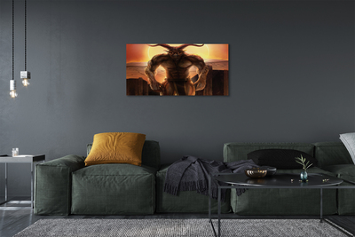 Pintura em tela Figura do pôr do sol