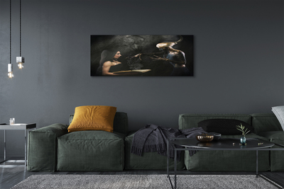 Quadro em tela Mulher, figura escura